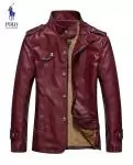 2019U veste ralph lauren homme cuir fashion col rond hot sale 1223 rouge